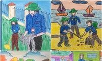 Nét vẽ thiếu nhi hồn nhiên, vui tươi &apos;Đoàn trong mắt em&apos;