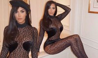 Kim Kardashian mặc xuyên thấu khoe dáng &apos;đồng hồ cát&apos; ở Paris