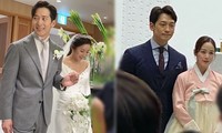 Vợ chồng Bi Rain - Kim Tae Hee sánh đôi tại đám cưới em trai