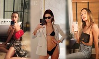 Irina Shayk, Kendall Jenner và dàn &apos;chân dài&apos; selfie với túi xách che ngực