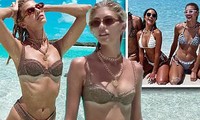 Siêu mẫu 1m80 Devon Windsor diện bikini hút mắt ở biển Bahamas