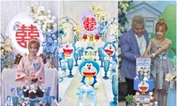 Đám cưới ngập tràn Doraemon của cô dâu miền Tây 