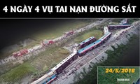 [Infographics] Bốn ngày bốn vụ tai nạn đường sắt nghiêm trọng 