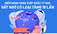 Điểm danh hàng xuất khẩu tỷ USD, bất ngờ có loại tăng 18 lần