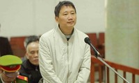 Bị cáo Trịnh Xuân Thanh tại phiên sơ thẩm vụ án thứ hai. Ảnh: TTXVN