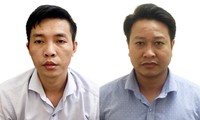 Nguyễn Khắc Tuấn (bên phải) và Đỗ Mạnh Tuấn - ảnh công an cung cấp