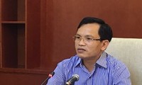 Ông Mai Văn Trinh, Cục trưởng Cục Quản lý chất lượng, Bộ GD&ĐT trả lời báo chí về gian lận thi ở Hòa Bình năm 2018. 
