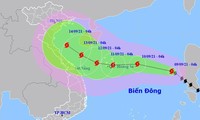 Dự báo đường đi và vùng ảnh hưởng của bão Côn Sơn.