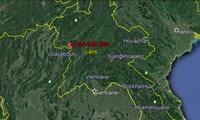Vị trí xảy ra trận động đất 6,1 độ richter lúc 6h50 phút sáng nay tại Lào.