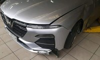 Hình ảnh chiếc xe VinFast Lux 2.0 bị tai nạn 