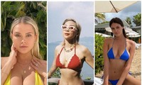 Tóc Tiên, Kinsey Wolanski, Bojana lăng xê áo bikini siêu bé, khuôn ngực đầy chực trào ra
