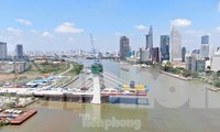 Bộ Giao thông muốn giao địa phương làm đường Vành đai 4 TPHCM. Ảnh minh họa công trình cầu Thủ Thiêm 2.