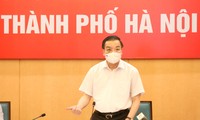 Chủ tịch UBND thành phố Hà Nội Chu Ngọc Anh phát biểu tại cuộc họp