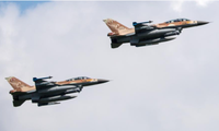 Hai tiêm kích F-16 của Không quân Israel