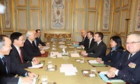 Tổng Bí thư Nguyễn Phú Trọng hội đàm với Tổng thống Emmanuel Macron