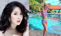 Nỗ lực giảm tận 30kg, diễn viên Lê Phương tự tin thả dáng nuột nà bên bể bơi 