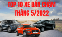 Top 10 ô tô có doanh số thấp nhất tháng 5 tại Việt Nam