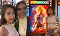 Hoa hậu Mỹ Linh khoe eo thon ở Singapore khi đi xem Captain Marvel