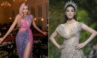 H&apos;Hen Niê mặc váy xuyên thấu xẻ ngực táo bạo, Khánh Vân đội vương miện diễn thời trang