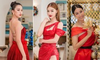 Tiểu Vy, Hà Kiều Anh và dàn hậu diện váy đỏ rực khoe dáng nóng bỏng đêm Giáng Sinh