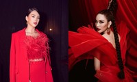 Hoa hậu Tiểu Vy - Lan Khuê &apos;đọ sắc&apos; với gam màu đỏ quyền lực, khoe nhan sắc &apos;vạn người mê&apos;