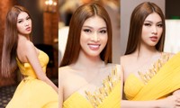 Á hậu Ngọc Thảo diện váy vàng rực khoe chân dài 1m11 cùng trình catwalk &apos;đỉnh cao&apos;