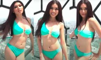 Ngọc Thảo trổ tài catwalk cực &apos;đỉnh&apos;, khoe body bốc lửa trong phần thi áo tắm ở Miss Grand