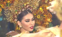 Video: Ngọc Thảo trình diễn đầy ấn tượng trong đêm thi trang phục dân tộc ở Miss Grand