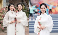 Dàn Hoa hậu đình đám gốc Hải Phòng tái xuất, đọ sắc với áo dài giữa mùa hoa phượng đỏ