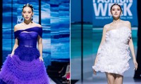 Hoa hậu Tiểu Vy, Á hậu Tường San đọ thần thái kiêu sa khi làm vedette trên sàn catwalk