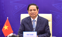 Thủ tướng Phạm Minh Chính dự hội nghị. (Ảnh: Mofa)