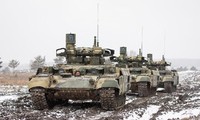 Xe tăng Terminator của quân đội Nga. Ảnh: Quân khu Trung tâm Liên bang Nga
