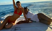 Thể hình hoàn hảo của Kendall Jenner được phô với bikini đỏ bé xíu khiến nhiều chị em ngưỡng mộ