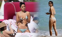 Chân dài 9x nước Ý đẹp nuột nà ở biển với bikini nhỏ xíu 