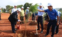 Bí thư T.Ư Đoàn Nguyễn Tường Lâm trồng cây xanh ở Đắk Nông