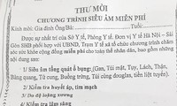 Thư mời khám sức khoẻ của đơn vị Y tế Hà Nội - Sài Gòn SHB