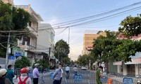Khánh Hoà phong toả đường Bửu Đoá, TP. Nha Trang - nơi ca bệnh 13690 đến lưu trú. Ảnh LỮ HỒ.