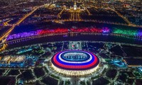 Sân Luzhniki sẵn sàng cho đêm khai mạc World Cup.