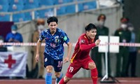 Quang Hải trong trận đấu Việt Nam - Nhật Bản hồi tháng 3. Ảnh: FBNV