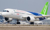 Trung Quốc muốn tự sản xuất động cơ trang bị cho các máy bay nội địa. Trong ảnh: Một chiếc C919 do Trung Quốc sản xuất. Ảnh: CGTN 