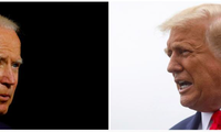 Tổng thống Mỹ Donald Trump (phải) và đối thủ Joe Biden. Ảnh: Reuters 