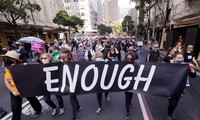 Người dân Úc biểu tình ở Sydney ngày 15/3. Ảnh: AP 