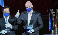 Ông Gianni Infantino tại lễ khai mạc AFF Cup 2020