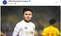 Trang chủ Champions League bất ngờ đăng hình ảnh Quang Hải