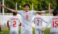 U22 Myanmar ăn mừng bàn thắng. Ảnh: Zing.