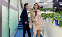 Hồng Đăng-Hồng Diễm dí dỏm trong hậu trường &apos;Hướng dương ngược nắng&apos;