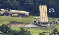 Hệ thống phòng thủ tên lửa THAAD tại một sân golf ở thủ đô Seoul của Hàn Quốc hôm 6/9/2017. Ảnh: AP