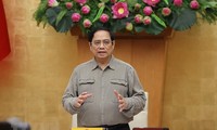 Thủ tướng Phạm Minh Chính phát biểu kết luận cuộc họp Ban Chỉ đạo Quốc gia phòng, chống dịch COVID-19 Ảnh: Nhật Minh