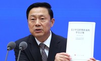 Ông Guo Weimin, Phó chủ nhiệm văn phòng thông tin của Quốc vụ viện Trung Quốc, trong sự kiện công bố sách trắng Ảnh: Simon Song 