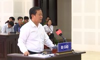 Ông Trương Huy Liệu với tư cách bị cáo tại phiên tòa sơ thẩm. ảnh: X.D 